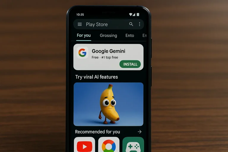Google Gemini Nano Banana Breaks Records on Play Store